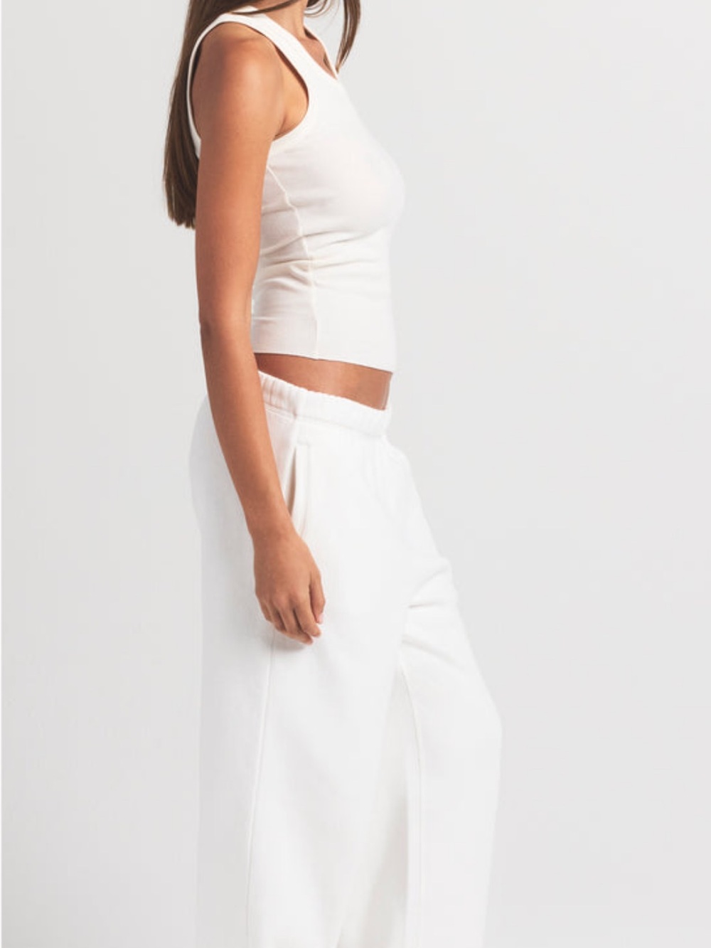 SKIMS White Wide-Leg Sweat Pants